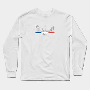 Doha Skyline - Qatar 2022 - France Long Sleeve T-Shirt